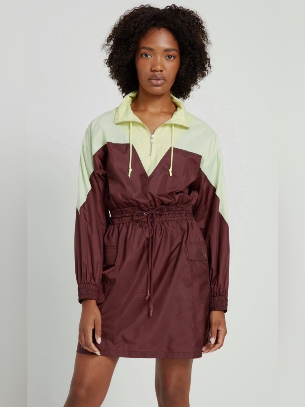 Frank And Oak x Sarah-Jeanne Colourblock Windbreaker Dress – S